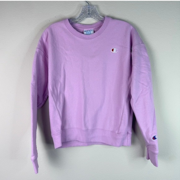 Champion Tops - Champion Sweatshirt Women Medium Reverse Weave GF750 Pink Pullover Crewneck Logo